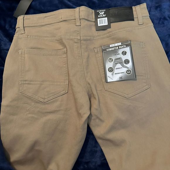 XRAY Jeans Men's Slim-Fit Khaki Commuter Pants Size 34 Inseam 32 - Picture 3 of 6